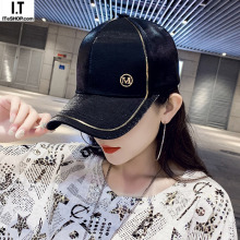香港代购帽子女韩版鸭舌帽字母钻百搭网红款春遮阳防晒太阳棒球帽