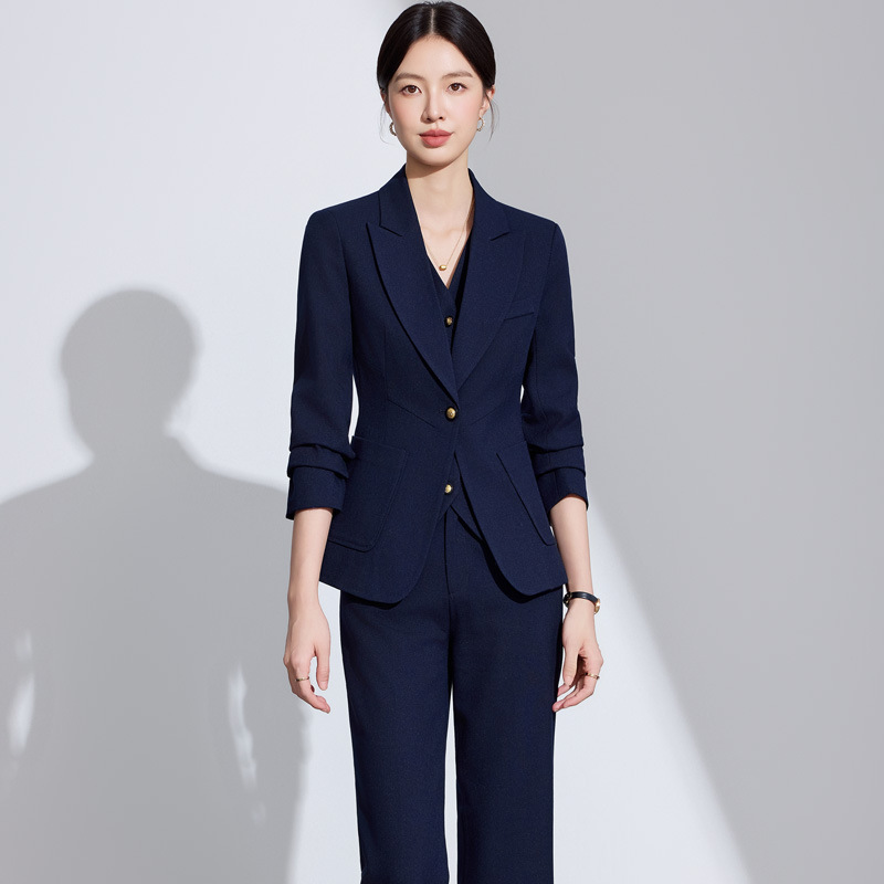春秋美容师珠宝店新款职业套装长袖西服正装酒店开业庆典工作服|undefined