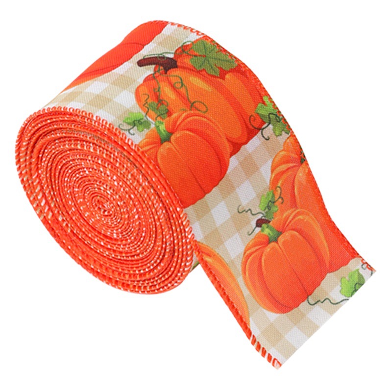 Amazon nueva cinta de Acción de Gracias colección de otoño tema cinta amarilla hoja de arce calabaza Plaid copia borde cinta decorativa