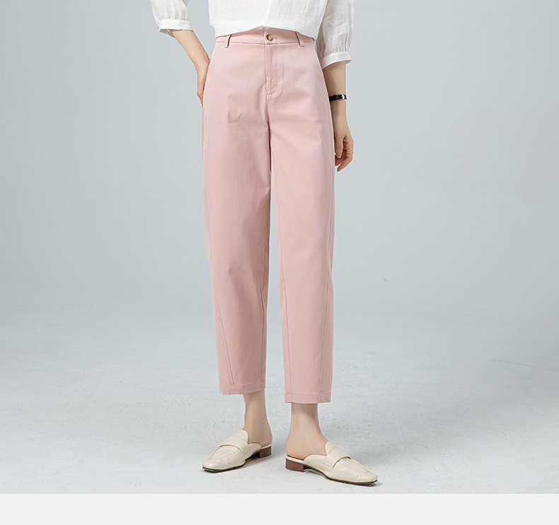 Quần culottes nữ ống rộng dáng suông, vải mỏng nhẹ chống nhăn, ủi tay thoải mái — Phấn hoa anh đào (phù hợp với thân hình quả táo) chi tiết 2