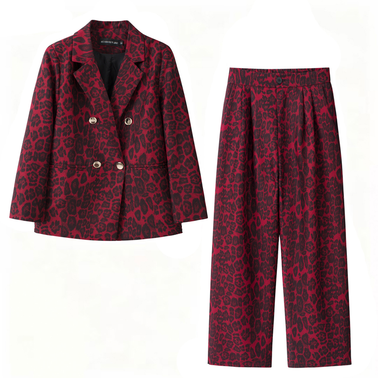 2026 Spring and Autumn New Women's Fashionable and Versatile Stylish Double-Breasted Slimming Blazer Two-Piece Set