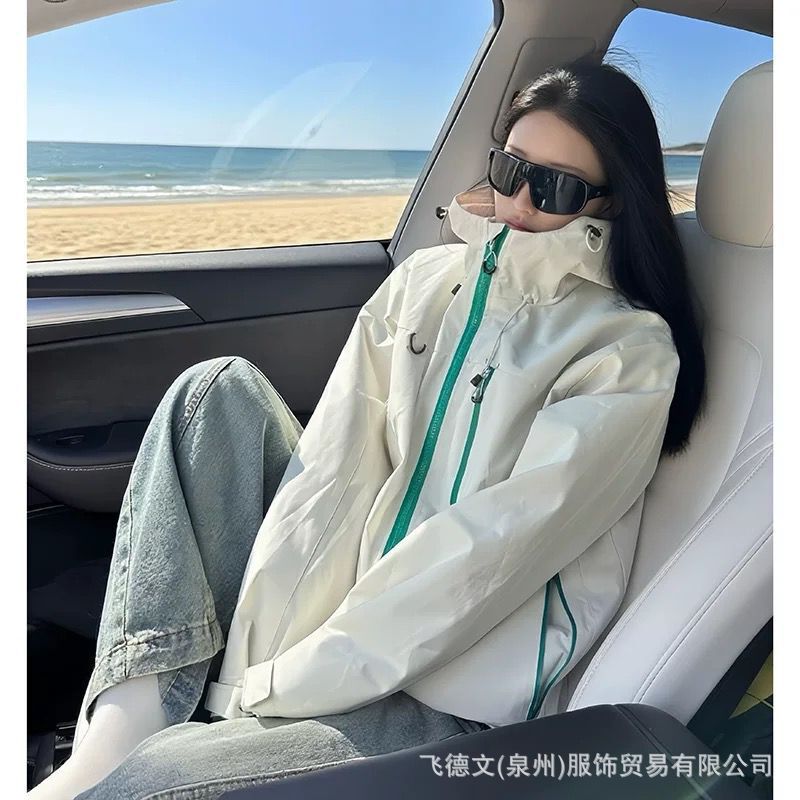 户外运动夹克外套男女同款山野纯色宽松百搭登山服城市通勤上衣|undefined