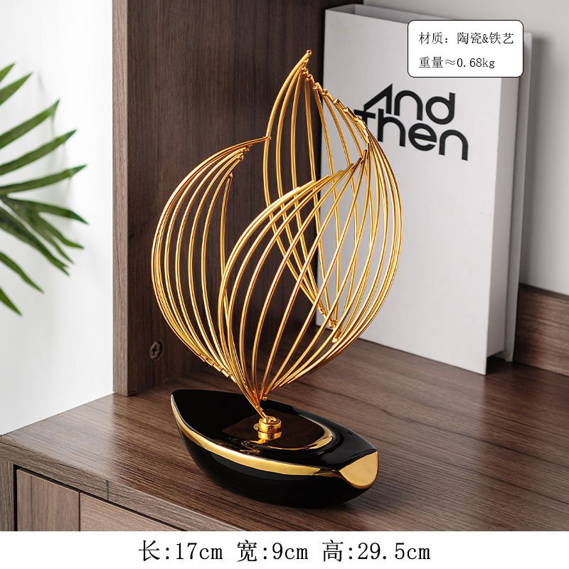 Fengshengshui barco decoración del hogar pasillo decoración salón TV gabinete artesanía inauguración de la casa regalo de alta gama al por mayor