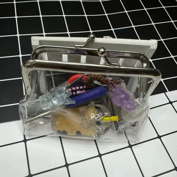 4inch Transparent cross-border e-commerce hand-held coin purse