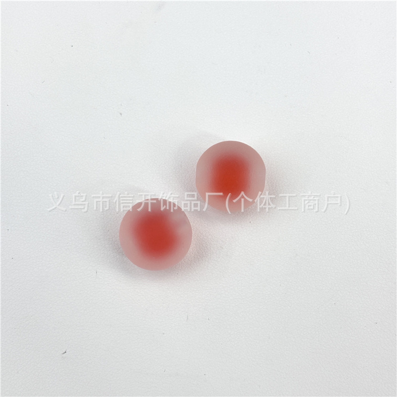 通孔磨砂糖心圆珠串珠笔配件手机钥匙链包挂diy手工饰品散珠材料|undefined