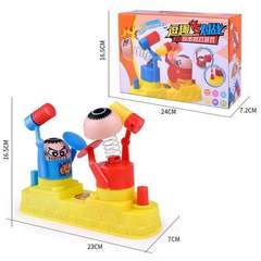 The same type of two-player fighting children's toy, red and blue offensive and defensive fighting person tabletop game parent-child fighting toy