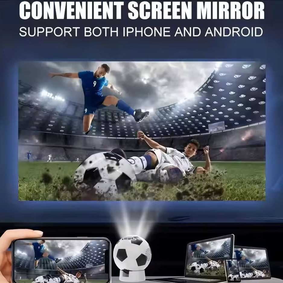 Copa del Mundo de explosión transfronteriza Q8 proyector de fútbol 4K HD WiFi doméstico Android inteligente