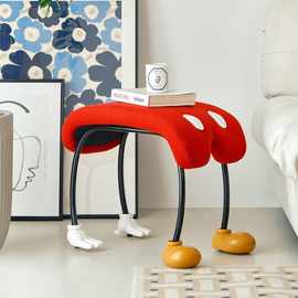 创意卡通矮凳米奇可坐摆件趣味儿童房潮玩乔迁礼物换鞋凳子餐椅