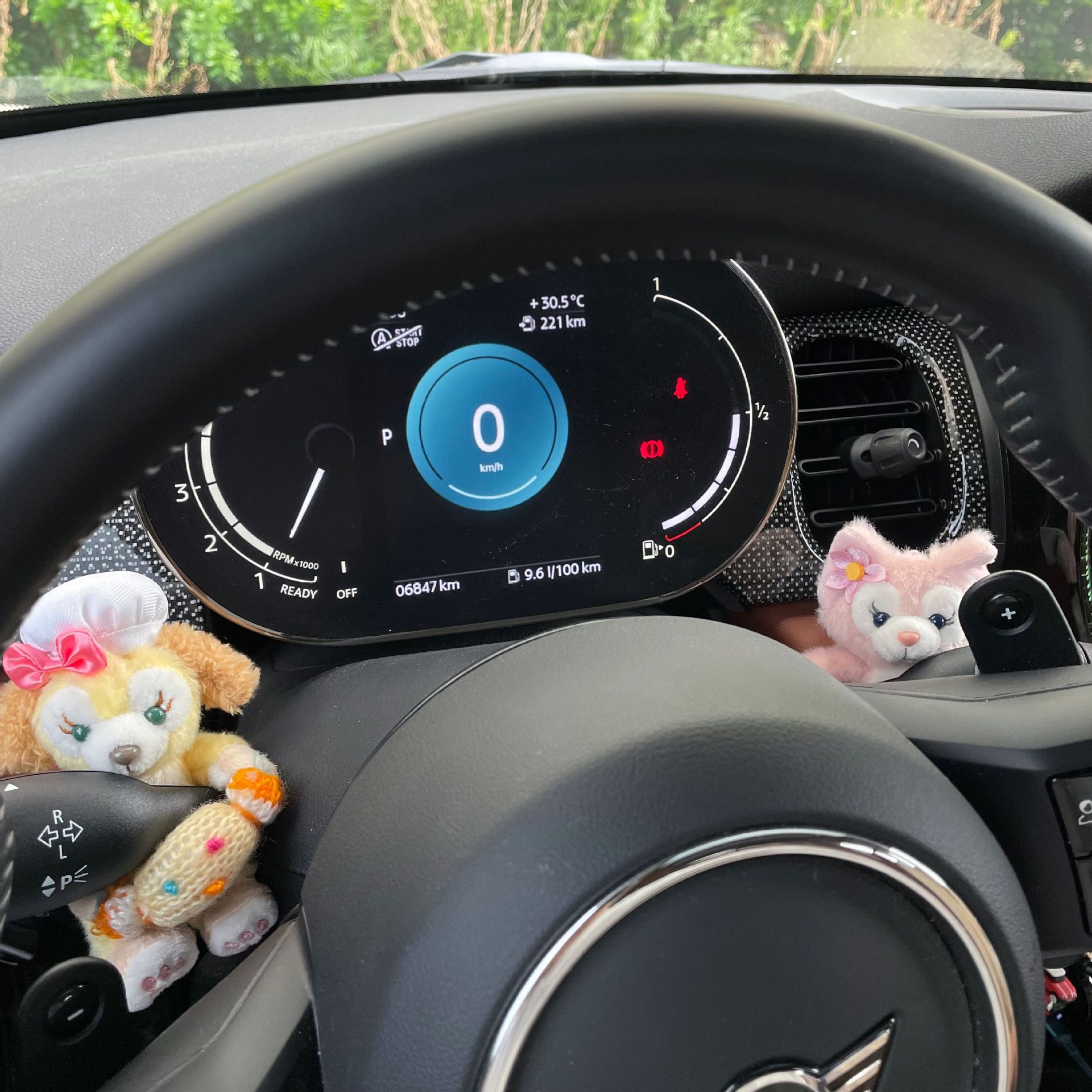 Cute cocinero perro personalidad portador cubierta de luces de dirección cubierta de limpiaparabrisas de chicas corazón de chicas interior de automóviles hecha a mano