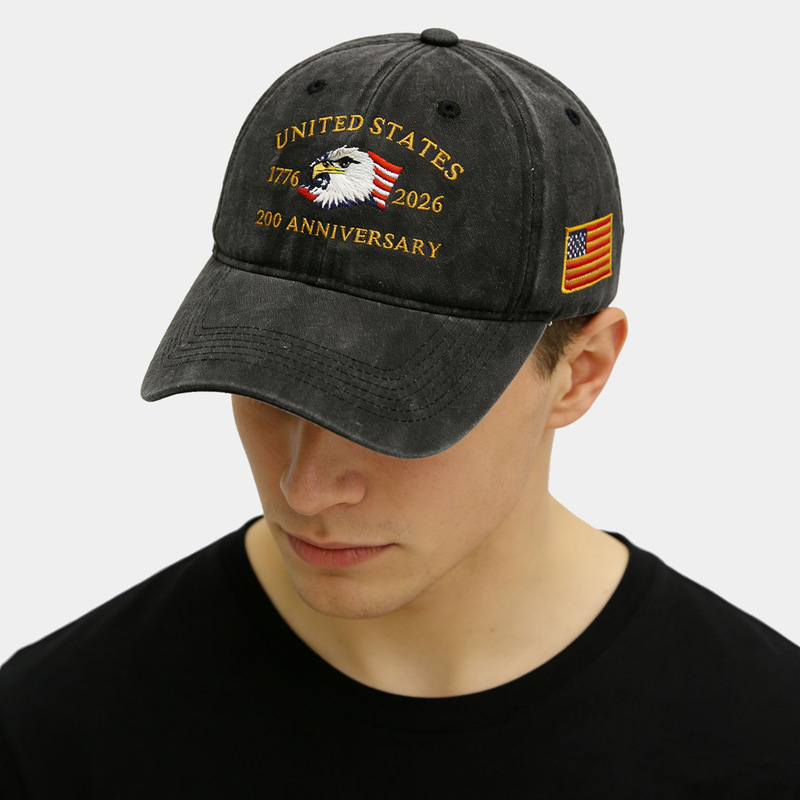 250Th Anniversary Hat Eagle and Freedom Commemorative Hat Cross-Border American Peaked Cap Embroidered Baseball Cap