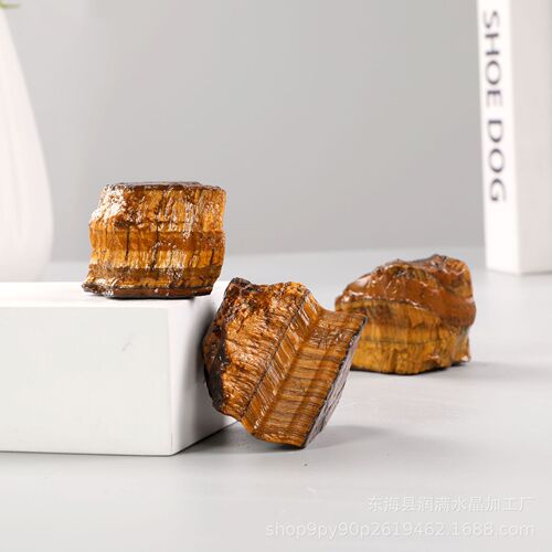Tiger eye stone rough stone irregular aroma diffuser stone fish tank flower pot decoration stone crystal crafts decoration