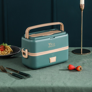 Internet Celebrity Retro 304 Plug-in Electric Heating Portable Pot Electric Heating Lunch Box Heat Preservation Hot Meal Cooking Lunch