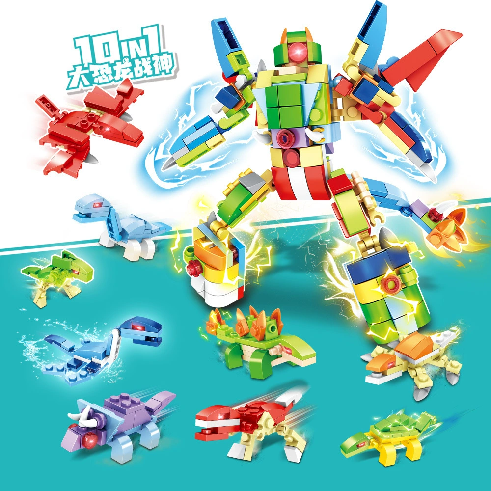 Детская развивающая сборка для мальчиков, совместимая с маленькой игрушкой Lego динозавр Mecha комбинация 52021 строительные блоки мелкие частицы