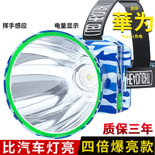 Headlamp Strong Light Charging Ultra-Bright Lithium Battery Miner's Lamp Head-Mounted Lighting Night Fishing Induction Laser Cannon