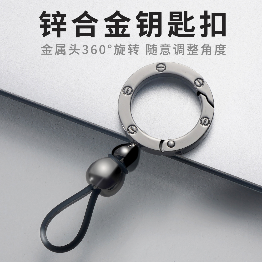 Nuevo llavero del coche de los hombres de negocios simple llavero personalizado estándar doble cuerda de cuero adecuado para todo tipo de modelos de coches hebilla