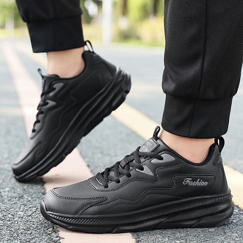 2026 Autumn New Men's Casual Sports Shoes, Leather with Fleece Lining, Pure Men's Sports Casual Running Thick-Soled Shoes 2026 Autumn New Men's Casual Sports Shoes, Leather with Fleece Lining, Pure Men's Sports Casual Running Thick-Soled Shoes