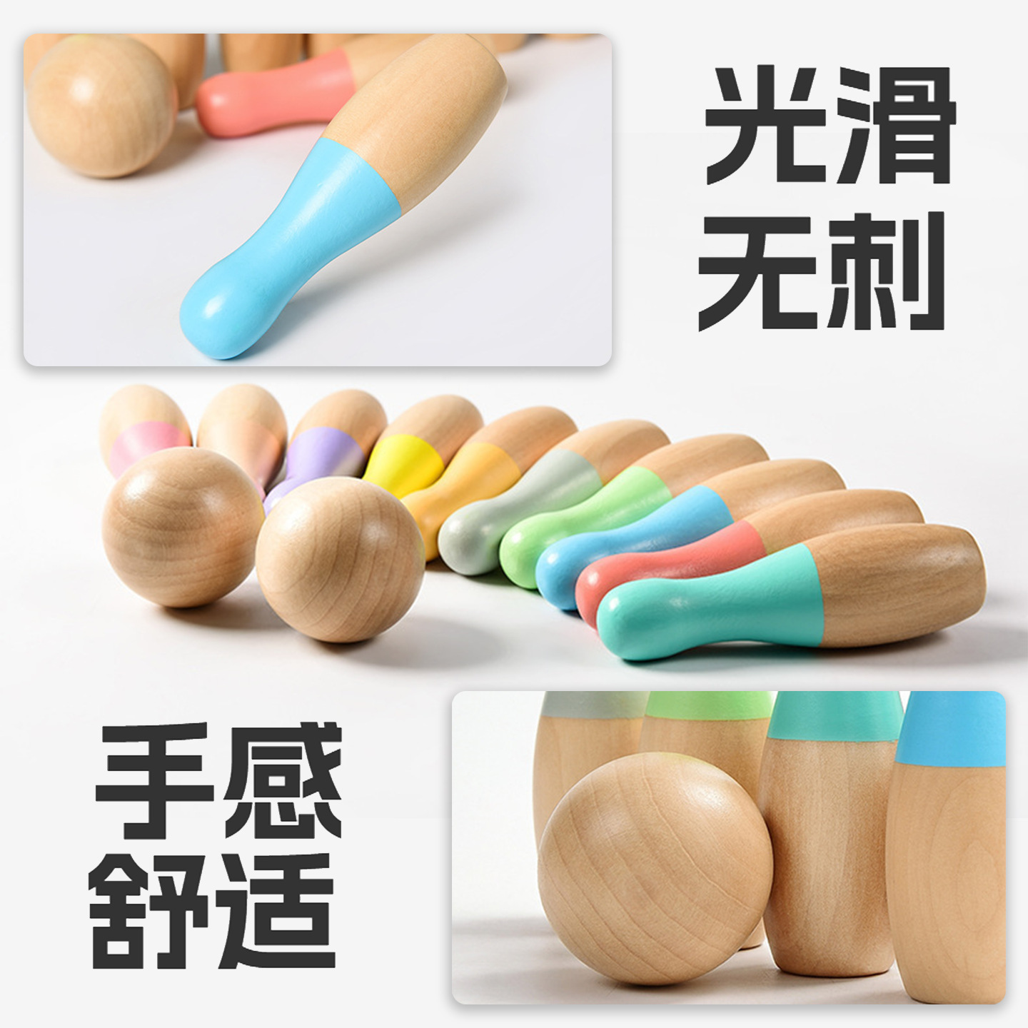 Bebé juguetes de bolos traje de madera maciza de los niños deportes de padres e hijos jardín de infantes educativos Interior Niños práctica coordinación