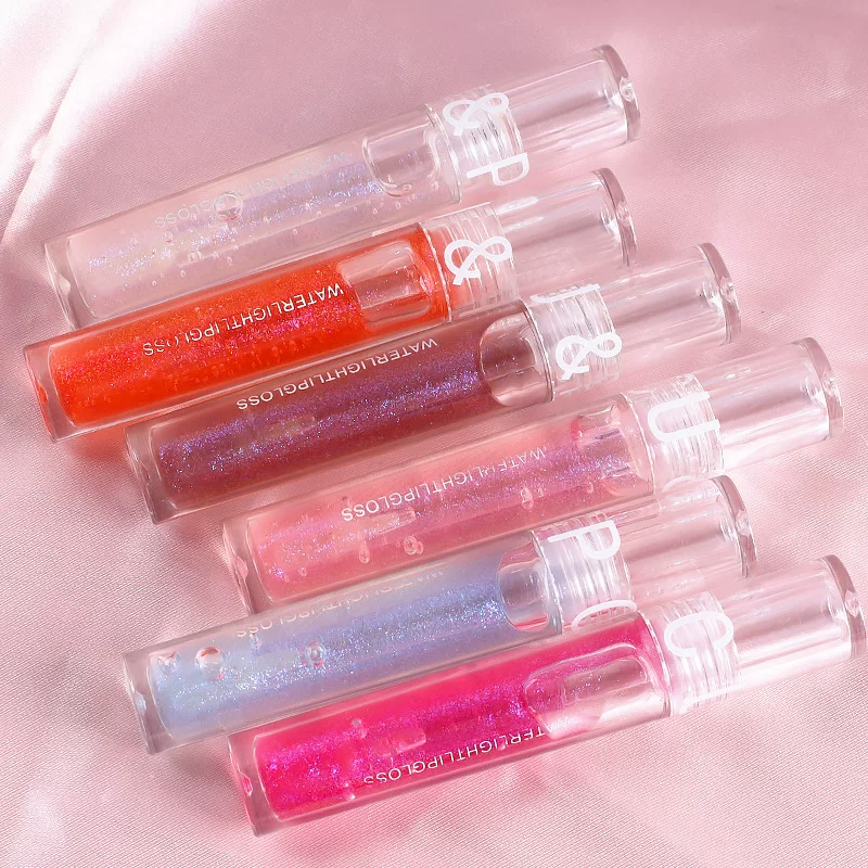 Transparent glass moisturizing colorless lip gloss, intense hydration, mirror effect, plump lips effect