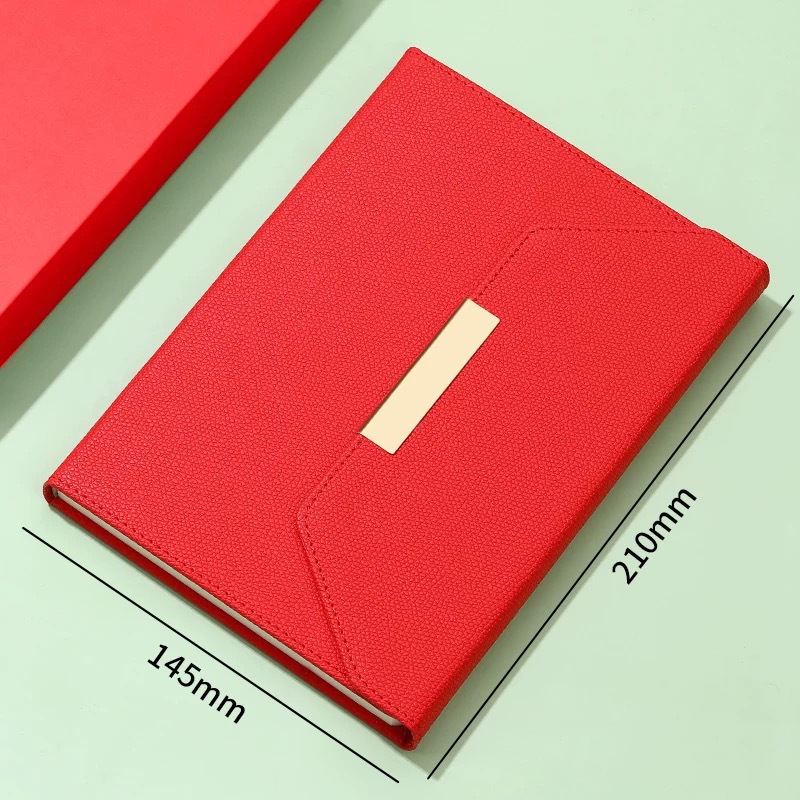 A5 juego de caja de regalo de cuaderno de negocios de tres pliegues de alta gama, cuaderno de registro de estudiante de oficina de alto valor personalizado