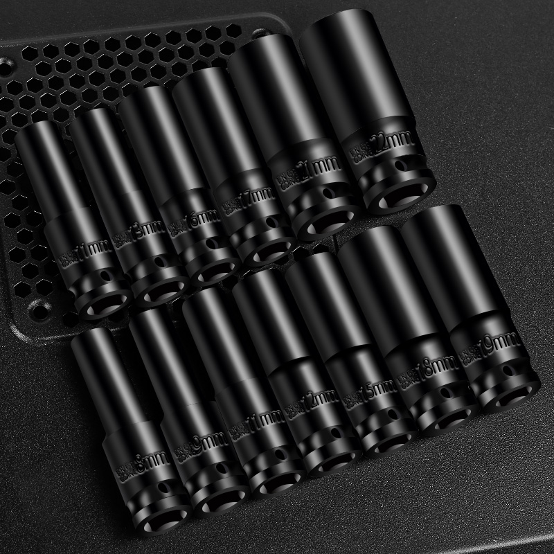 La llave eléctrica alarga la cabeza de la manga de la pistola de aire conjunto completo de la manga de ventilación hexagonal perforador de mano batería de aire conjunto de manga de lote 8 - 34mm