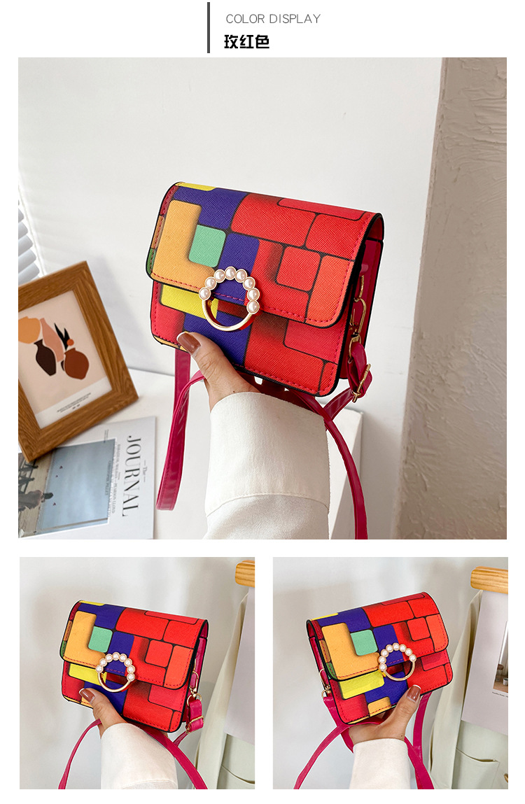 Korean Version Of Macaron Color Chain Bag Hit Color Shoulder Messenger Bag display picture 5