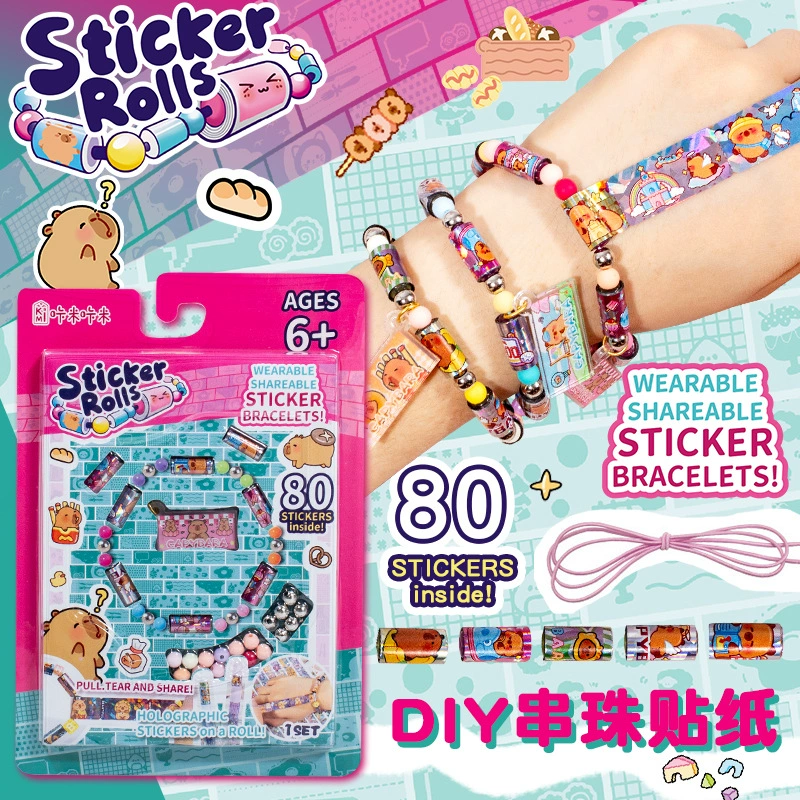 Наклейки из бисера, детские креативные игрушки, наклейки для браслетов, DIY отрывные наклейки, браслет, трансграничная оптовая продажа