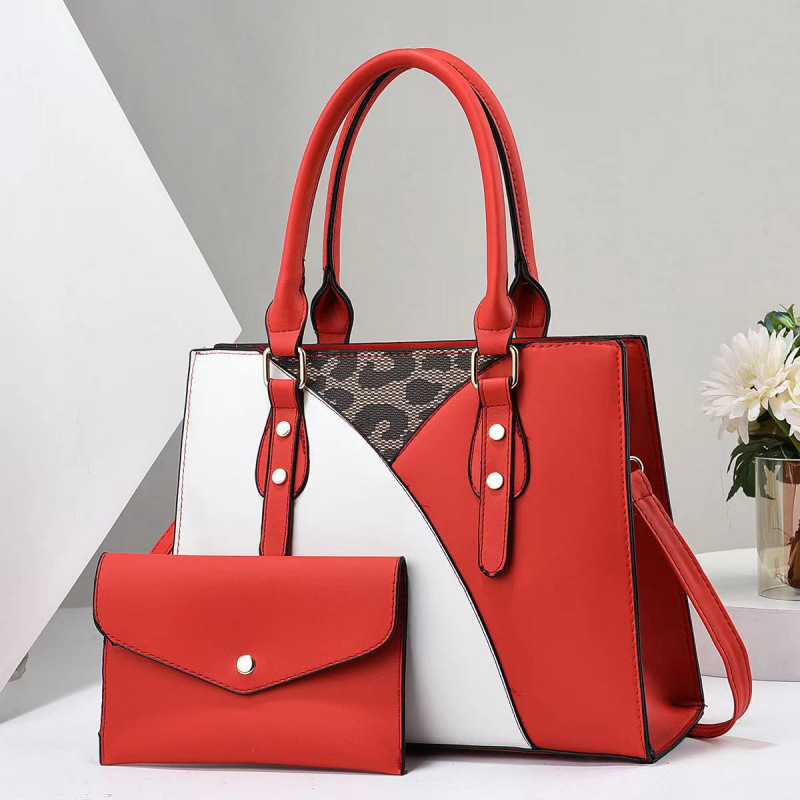 Dos paquetes de bolsas de niños y madres 2025, bolsas de mano de nuevo color color, temperamento de textura, bolsas de hombro inclinadas transfronterizas