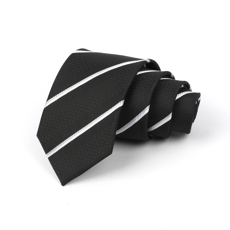 Corbata de hombre jacquard bordado 8CM poliéster seda corbata tejida hombre sentido superior l corbata logo diseño y producción