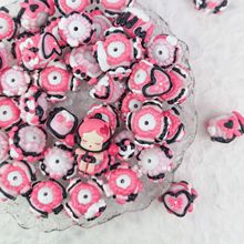 可爱多色系手工DIY萌粒笔手机挂配件手绘串珠超厚油重油手绘珠E18