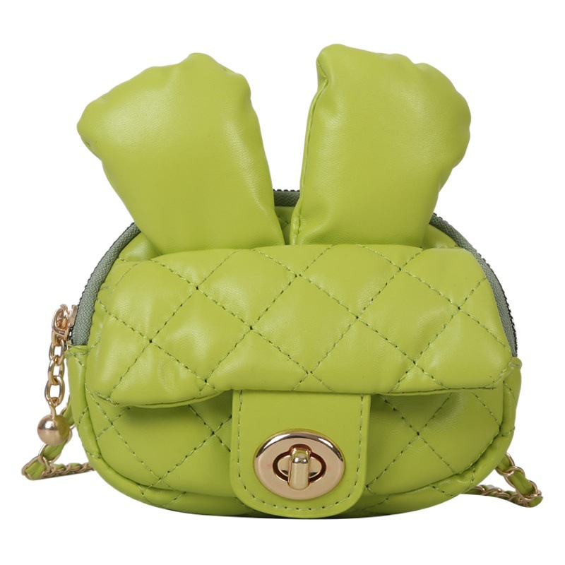 Bolsa pequeña de forma especial moda femenina pequeña cabeza de conejo bolsa de mensajero de las mujeres 2023 nueva personalidad linda chica corazón rombo bolsa