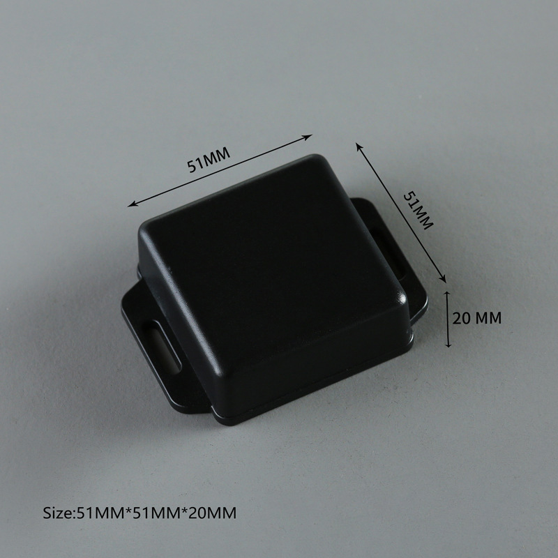 带耳朵塑料外壳 仪表外壳 接线盒外壳 DIY台式仪表盒 51*51*20MM