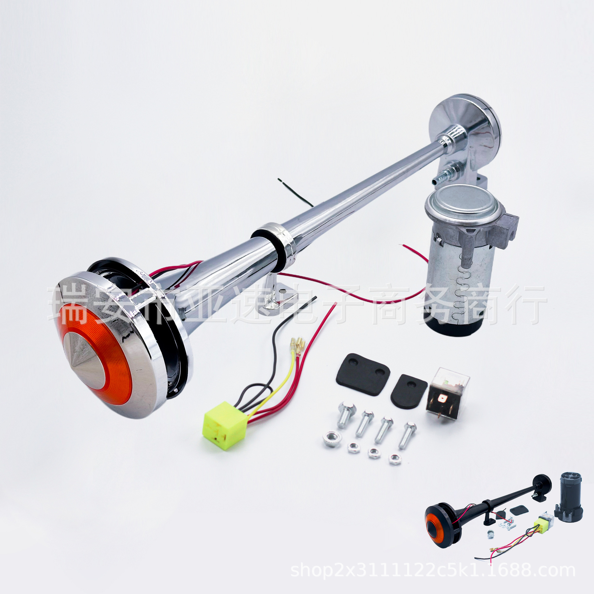 17 pulgadas cubierta de luz a prueba de agua a prueba de polvo bocina de aire un solo tubo de luz de atmósfera 12 / 24V sirena de aire TZ - 381CL