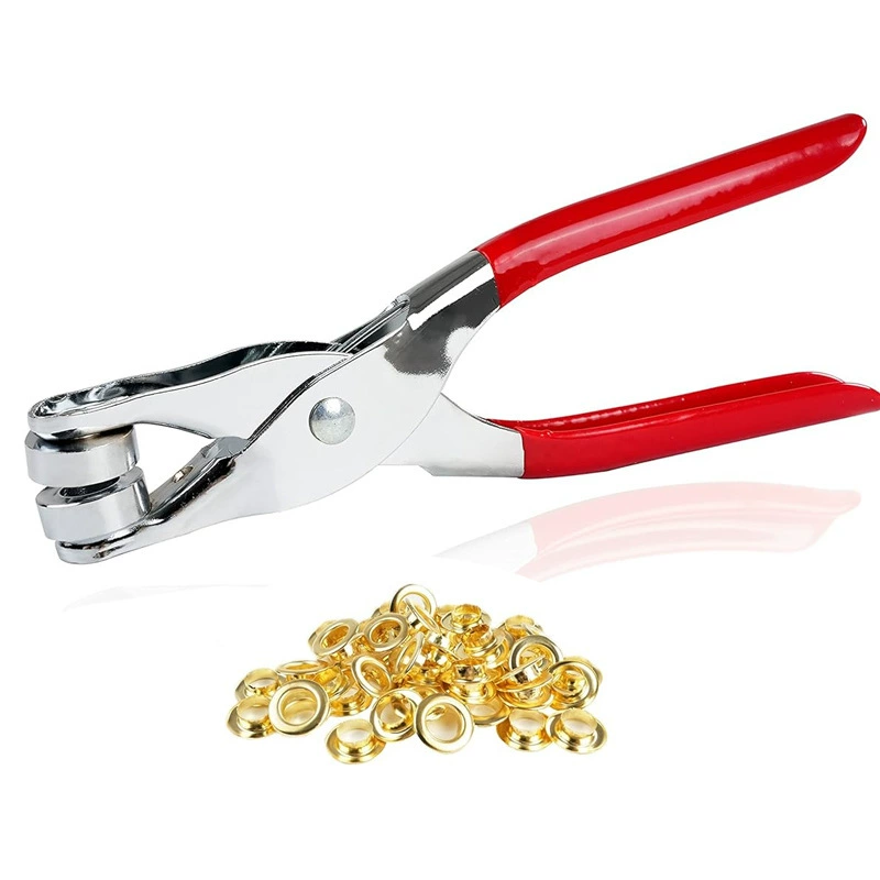 Трансграничная оптовая продажа 100 комплектов 4mm пневматические щипцы для крепления инструмента золотистый металлический глаз круглые цветущие воздушные глаза плоскогубцы