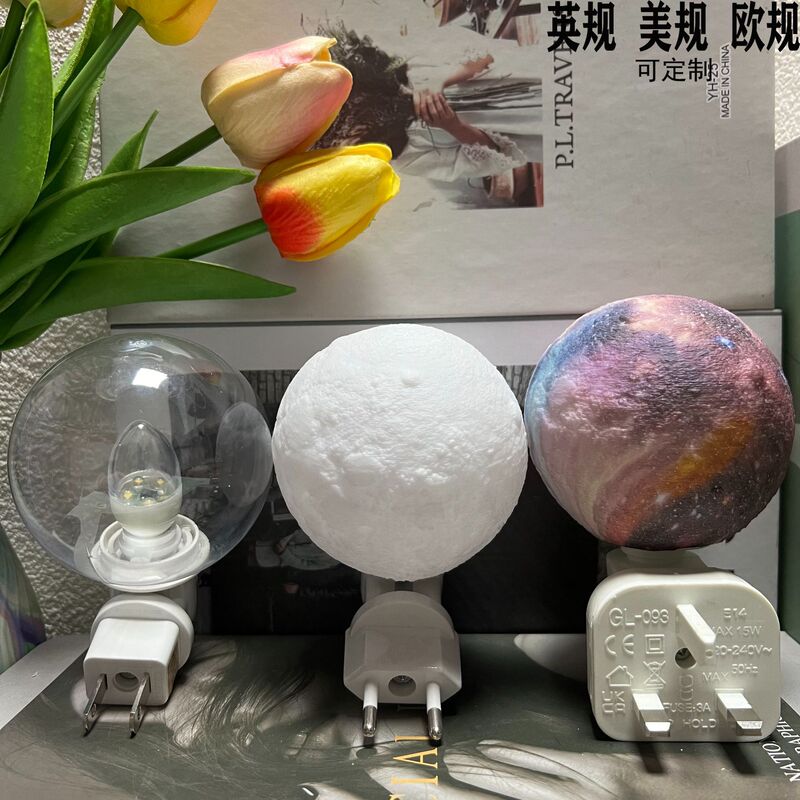 Amazon explosions plug-in Moon lamp moon lamp night light LED bedside table lamp personalized traditional night
