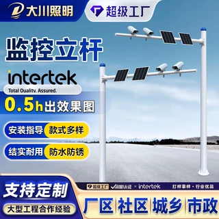交通监控立杆道路八角杆3.5米4米5米6米电子警察杆防腐蚀监控立杆