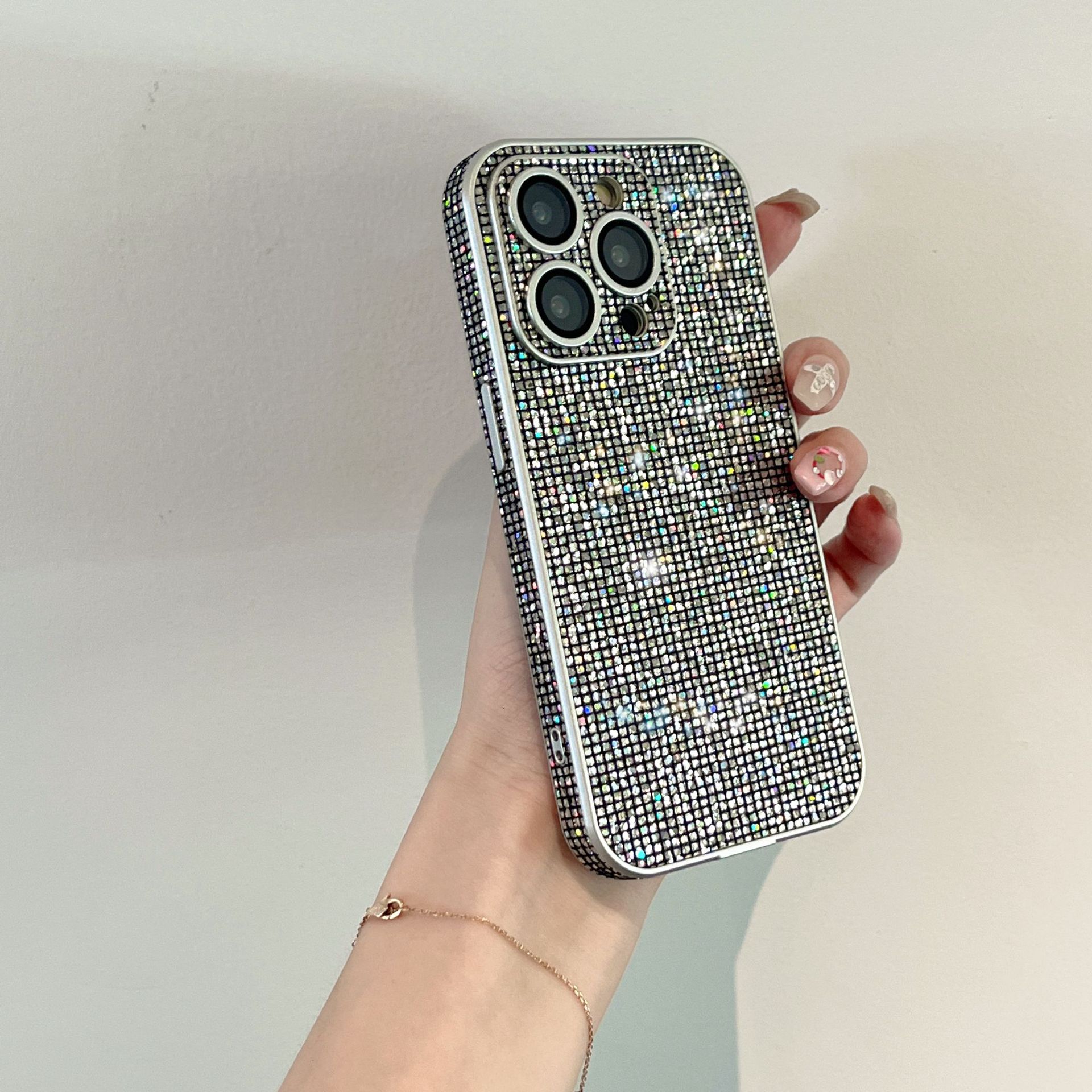Plastic Solid Color Luxurious Simple Style Phone Cases Phone Accessories display picture 6
