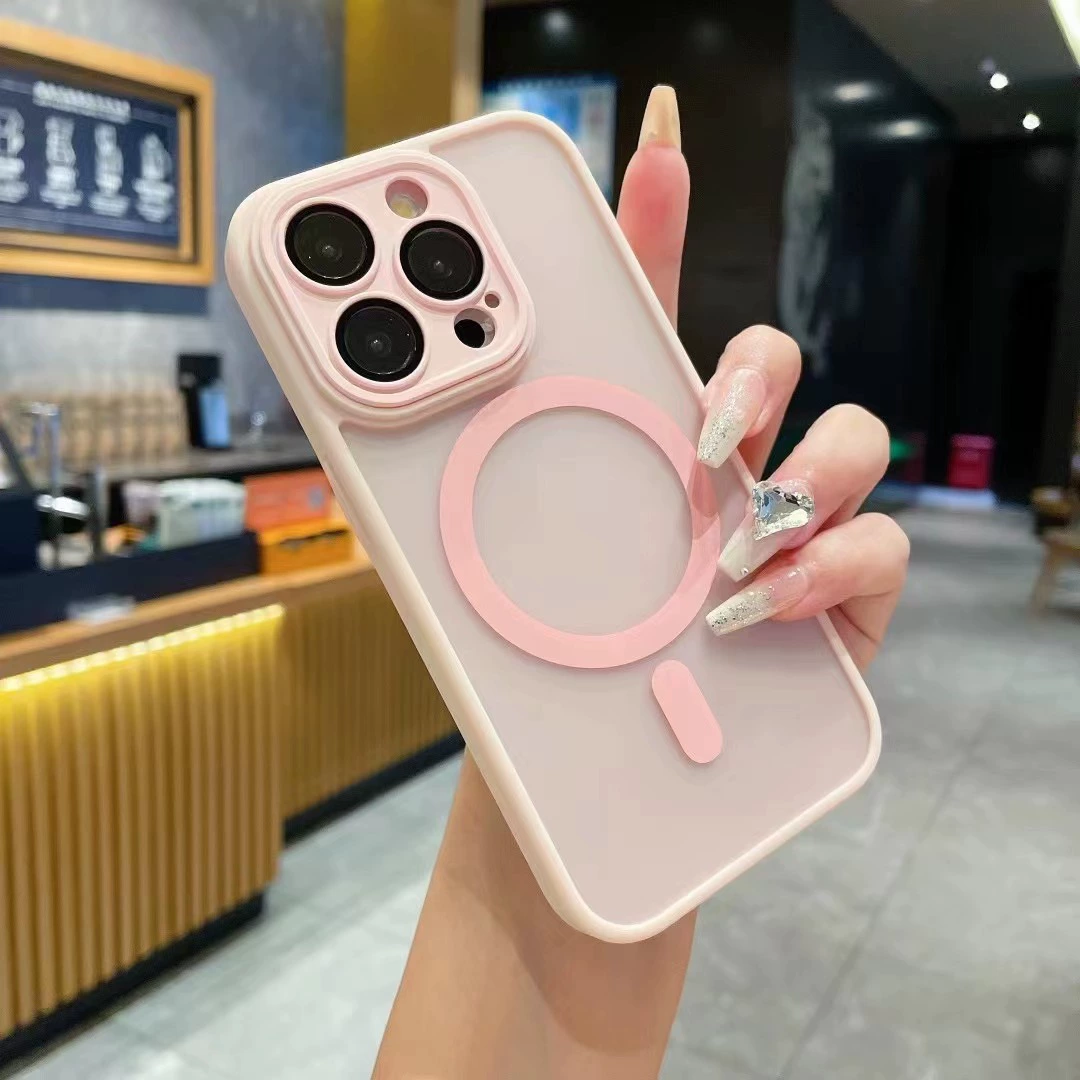 Чехол для телефона Apple iPhone 16, магнитное крепление (MagSafe), защита объектива, титаново‑серый