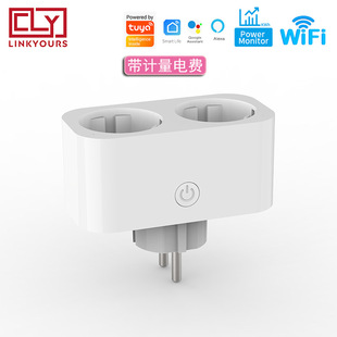 Lianduo European German standard 16A metering Google home alaxa electricity smart conversion socket wifi graffiti