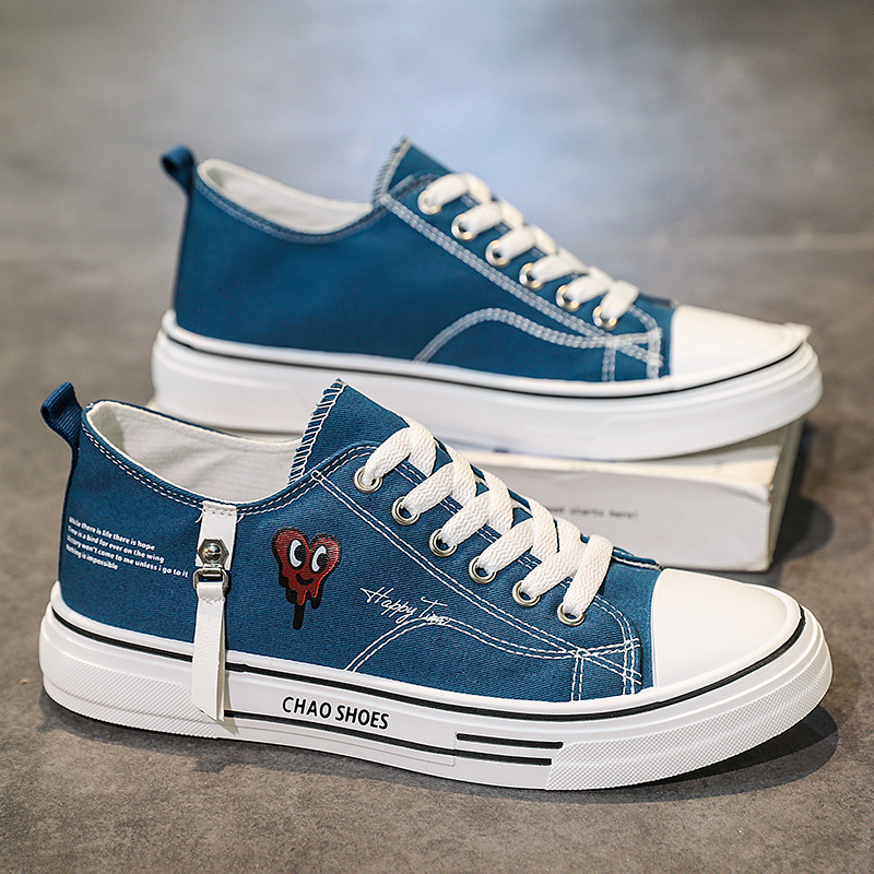 2024 verano nuevo lienzo de graffiti deportivo ocio transpirable tendencia versátil zapatos de skate para hombres