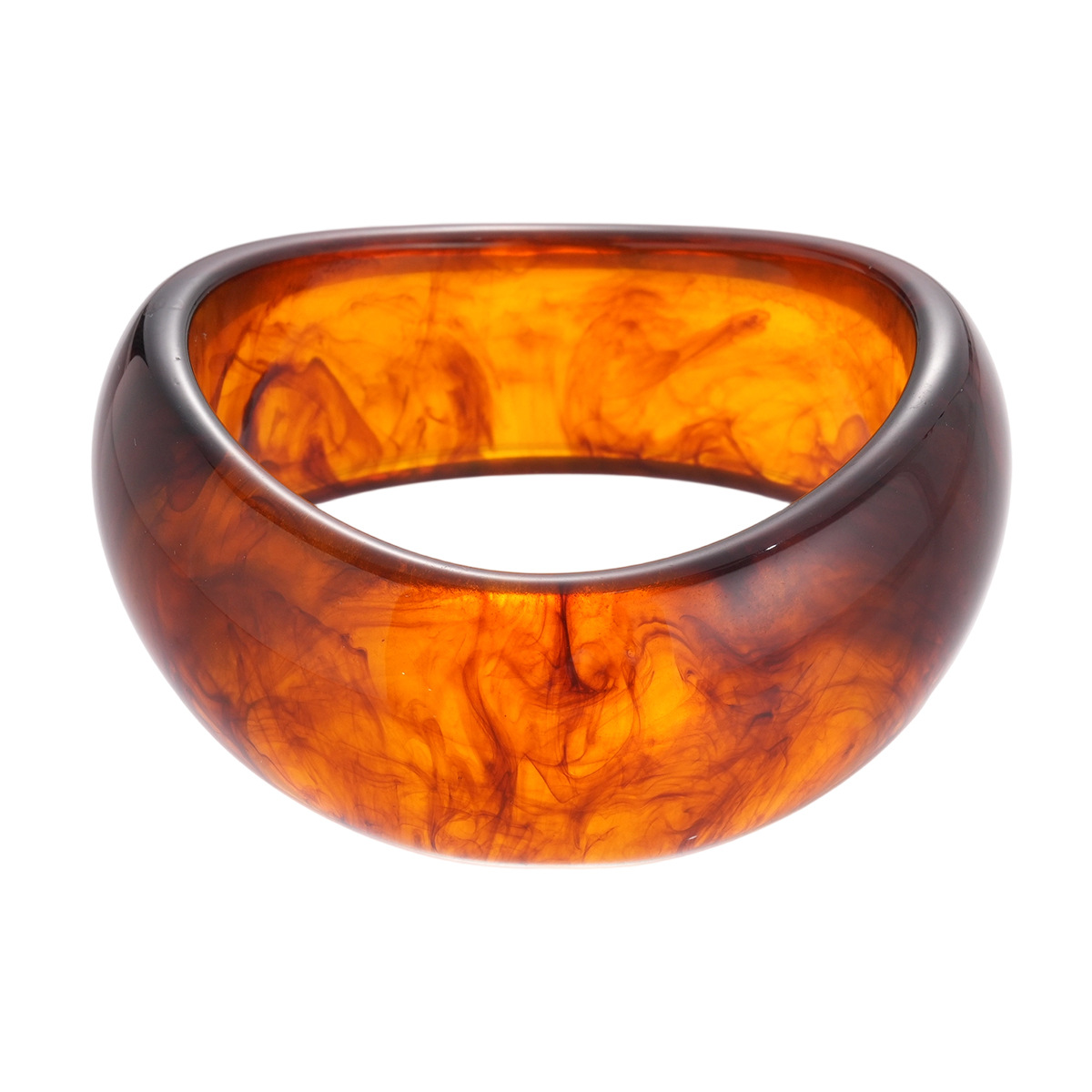 Europa y los Estados Unidos acrílico maduro irregular geometría pulsera redonda simple nicho transfronterizo de alta calidad personalidad joyas de mano para mujeres image 6