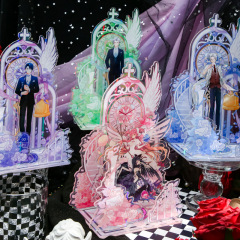紙の先生のレーザーの展示台の花の言葉は学生の谷美の夢幻のデスクトップのアクリルの看板の置物を約束します。