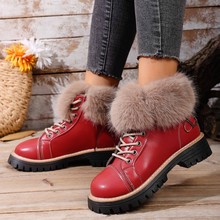 外贸大码中筒雪地靴女2025冬季新款显瘦百搭加绒加厚保暖大码棉靴