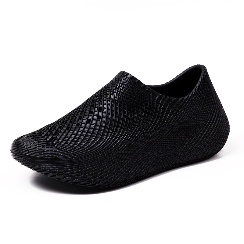 Women's Top Quality Solid Color Striped Clogs For Summer Wear, Casual Non-slip Closed-toe Slippers With A Cushioned Feel, Outdoor_voghion.com
