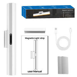 跨境磁吸LED化妆镜灯4500mAh电池 5色可调触摸免打孔化妆补光灯