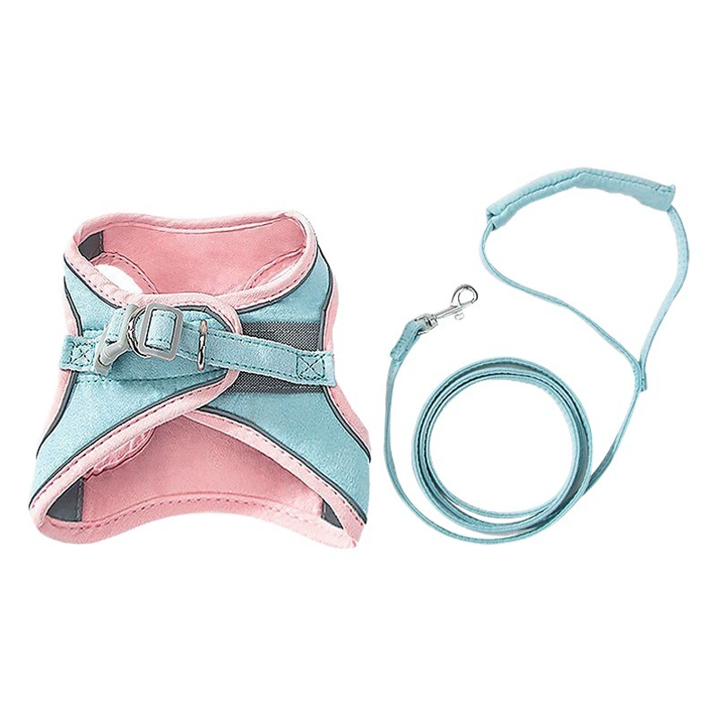 Светоотражающий нагрудный ремень для кошек Тяговая веревка для щенков Four Seasons Универсальная прогулочная веревка для кошек с защитой от разрывов веревка для домашних животных