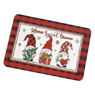 Cross-border Christmas carpet holiday Christmas new door mat entrance door mat three dwarfs door mat