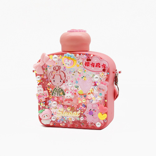 Toast cup DIY handmade material bag for students convenient crossbody cute cartoon kettle for girls hands-on educational toys