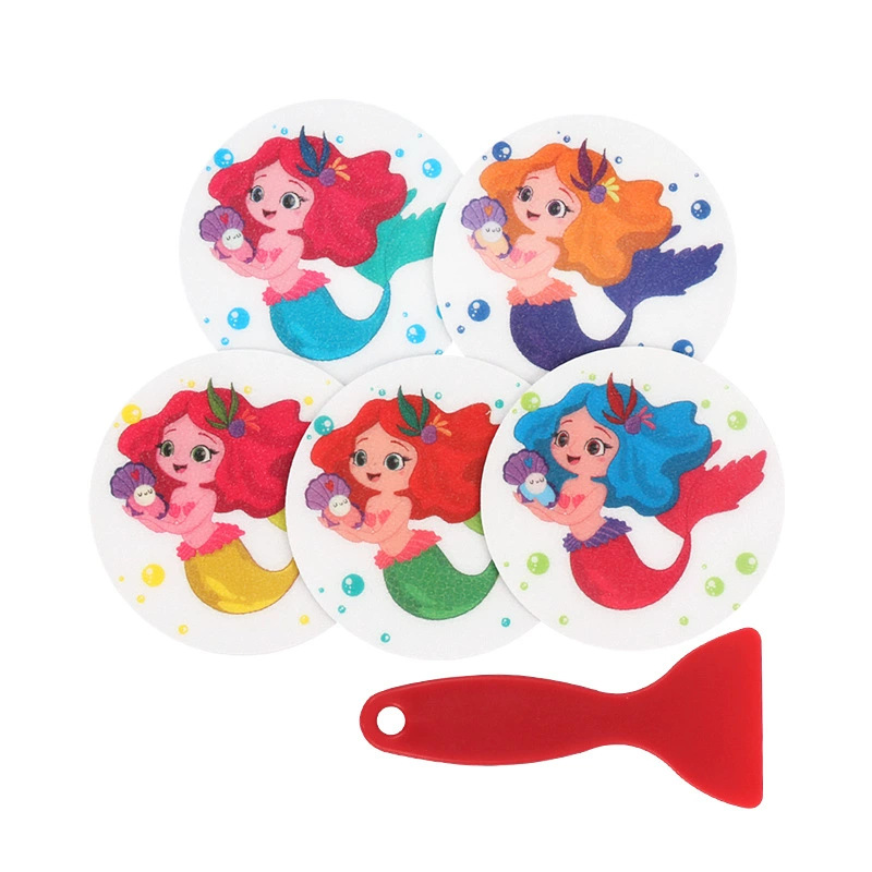 彩色花朵卡通橡胶PEVA防滑贴室内环保PU止滑布浴室墙贴图案贴纸