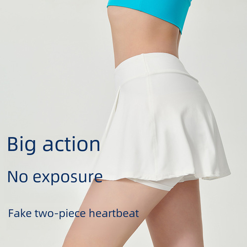 Ade Summer Short Slimming Sports Yoga Skirt Waist Cincher Fitness Pants Skirt Ice Silk Sun Protection Breathable Tennis Skirt 