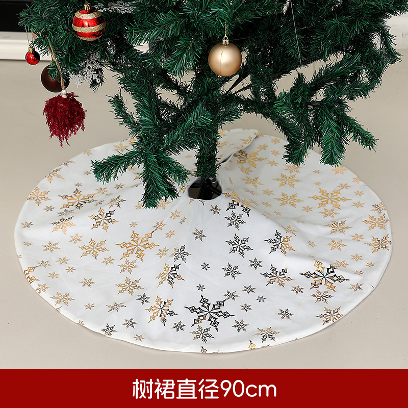 国境を越えたクリスマス装飾用品の雰囲気配置雪花箔押しベルベットの木のスカートの雰囲気配置クリスマスツリーの底|undefined